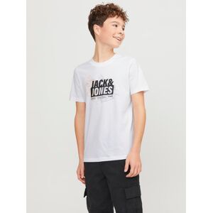 Jack & Jones Junior Kurzarmshirt »JCOMAP LOGO TEE SS CREW NECK JNR« white Größe 140