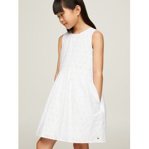 Tommy Hilfiger Minikleid »BRODERIE ANGLAISE MONOGRAM DRESS«, Kinder bis 16 Jahre white Größe 5 (110)