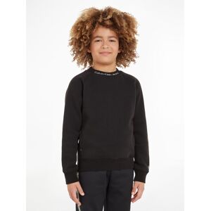 Calvin Klein Jeans Sweatshirt »INTARSIA FLEECE CREWNECK« Ck Black Größe 8 (128)