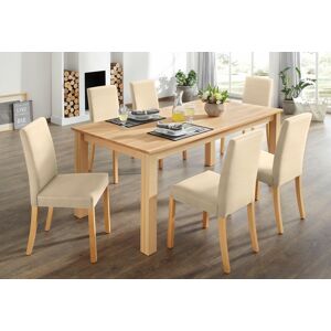 Home affaire Essgruppe, (Set, 7 tlg.) beige Größe