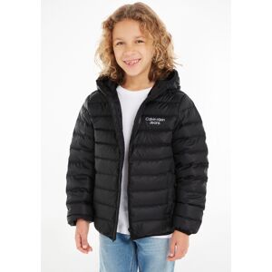 Calvin Klein Jeans Steppjacke »LW DOWN LOGO JACKET«, mit Kapuze black Größe 8/128