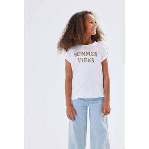 Name It Kurzarmshirt »NKFFAMMA SS TOP NOOS« Bright White Print:DARK SAP JUNGLE PRINT Größe 122 (128)