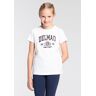 DELMAO T-Shirt »für Mädchen«, mit grossem Delmao-Glitzer-Print weiss Größe 128/134