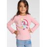 KIDSWORLD Langarmshirt »Einhorn auf Rollschuhen« rosa Größe 140/146