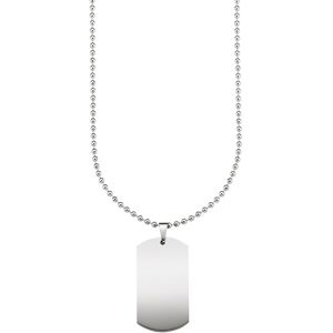 Bruno Banani Edelstahlkette »Schmuck Geschenk, Halskette Dog Tag, Kugelkette,... edelstahlfarben Größe