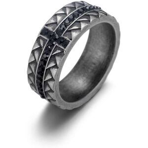 Firetti Fingerring »Schmuck Geschenk, Woven, strukturiert« antikfarben-schwarz + schwarz Größe 60