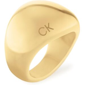 Calvin Klein Fingerring »Schmuck Edelstahl Fingerring Damenring SCULPTURAL« gelbgoldfarben Größe 54