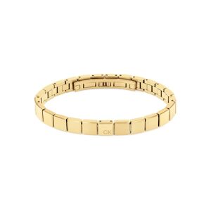 Calvin Klein Armband »Schmuck Edelstahl Armschmuck Gliederkette SQUARES« gelbgoldfarben Größe