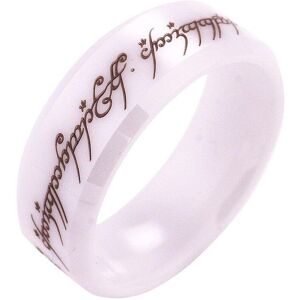 Der Herr der Ringe Fingerring »Der Eine Ring - Keramik weiss, 20003816« weiss-schwarz Größe 62