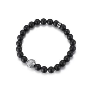 Firetti Perlenarmband »Schmuck Geschenk Armschmuck Armkette Perle« edelstahlfarben-schwarz + schwarz Größe