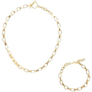 LASCANA Ketten und Armband Set, Schmuck-Set, 2-tlg. Gliederkette,... goldfarben Größe