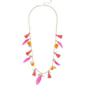 LASCANA Kette mit Anhänger rosa-orange-goldfarben Größe