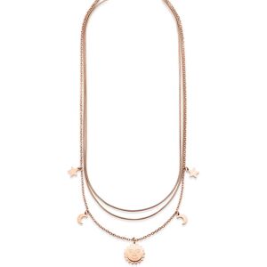 Bruno Banani Kette mit Anhänger »Schmuck Geschenk, Halskette Sonne Mond... roségoldfarben Größe