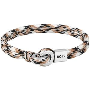 Boss Armband »Schmuck Edelstahl Armschmuck Armband THAD« beige-schwarz-weiss Größe