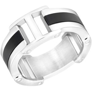 s.Oliver Fingerring »2035800/-01/-02/-03« edelstahlfarben-schwarz Größe 64