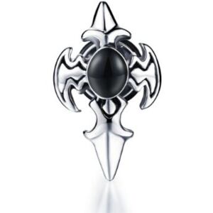 Firetti Single-Ohrstecker »Schmuck Geschenk Ohrschmuck einzeln Kreuz« edelstahlfarben-schwarz + schwarz Größe