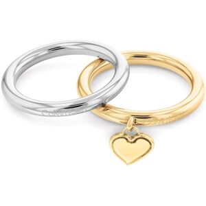 Calvin Klein Ring-Set »Multipack Schmuck Edelstahl Fingerringe Ringset... edelstahlfarben-gelbgoldfarben Größe 56