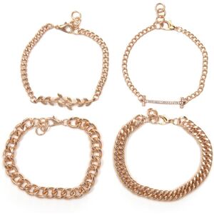 Firetti Armband Set »Armketten Schmuckset«, (Set, 4 tlg.) goldfarben + kristallweiss Größe