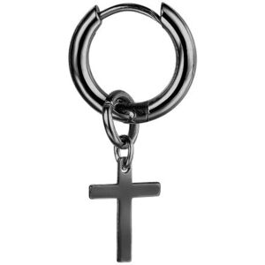 Firetti Single-Creole »Schmuck Geschenk Ohrschmuck einzeln Kreuz« schwarz Größe