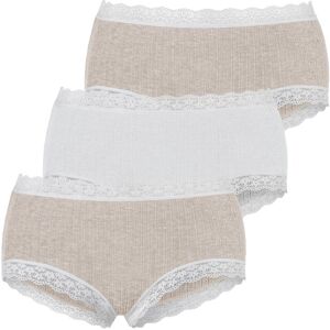 LASCANA Panty, (Packung, 3 St.) beige-meliert, creme Größe 48/50