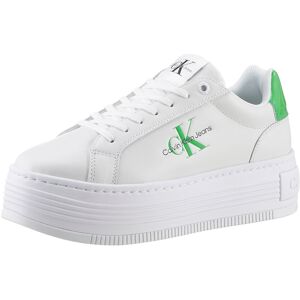 Calvin Klein Jeans Plateausneaker »BOLD PLATF LOW LACE LTH ML MET«, mit... weiss-grün Größe 38