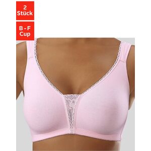 petite fleur Soft-BH, (Packung, 2 Stück) rosa + weiss Größe 80