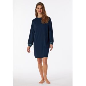 Schiesser Longshirt, mit gemustertem Bündchen am Ärmelabschluss nachtblau Größe 46