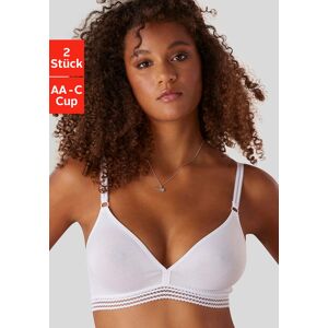 petite fleur Soft-BH, (Packung, 2 Stück) 2 x weiss Größe 80