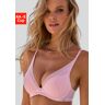 LASCANA Push-up-BH, mit extra flachen Kanten im High-Apex Design, Dessous light lavender Größe 70