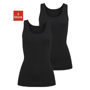 H.I.S Unterhemd, (2er-Pack), aus elastischer Baumwoll-Qualität, Tanktop,... schwarz Größe 36/38