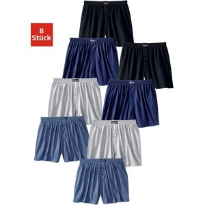 le jogger® Weiter Boxer, (Packung, 8 St.) schwarz, marine, grau-meliert, blau-meliert Größe 5