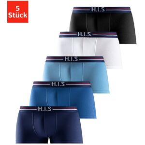 H.I.S Boxershorts, (Packung, 5 St.) navy, blau, hellblau, weiss, schwarz Größe XXL (8)