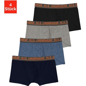 H.I.S Boxer, (Packung, 4 St.) navy, grau-meliert, blau-meliert, schwarz Größe 182