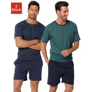 le jogger® Pyjama, (4 tlg., 2 Stück) petrol, marine Größe 52/54