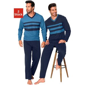 le jogger® Pyjama, (Packung, 4 tlg., 2 Stück) blau, marine Größe 52/54 (L)