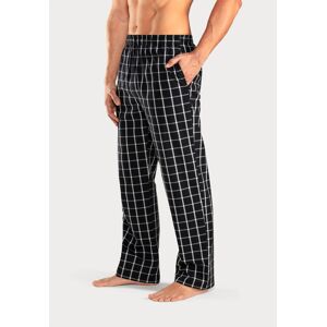 AUTHENTIC LE JOGGER Pyjamahose, mit Seitentaschen und Bindeband schwarz-kariert Größe 60/62 (XXL)