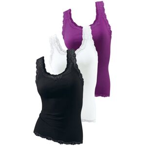 H.I.S Tanktop, (3er-Pack) schwarz, weiss, beere Größe 44/46