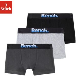 Bench. Boxer, (Packung, 3 St.) anthrazit, grau-meliert, schwarz Größe 134/140