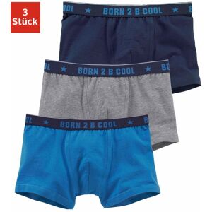 AUTHENTIC UNDERWEAR Boxer, (Packung, 3 St.) grau-meliert, blau, marine Größe 158/164