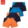 H.I.S Boxer, (Packung, 4 St.) marine-blau, blau-marine, orange-marine, marine-orange Größe 98/104