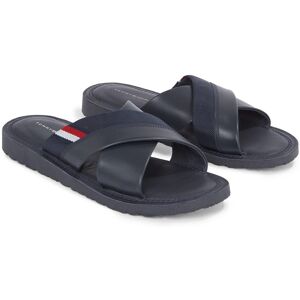 Tommy Hilfiger Pantolette »CORE HILFIGER LTH CRISS C SANDAL« dunkelblau Größe 44