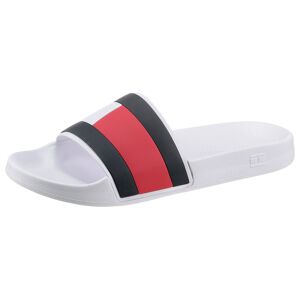 Tommy Hilfiger Badepantolette »ESSENTIAL FLAG POOL SLIDE«, Sommerschuh,... weiss-blau-rot Größe 40