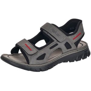 Rieker Sandale, Sommerschuh, Klettschuh, Outdoorsandale, in Trekking-Optik,... grau Größe 41