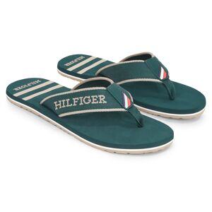 Tommy Hilfiger Zehentrenner »SPORTY HILFIGER BEACH SANDAL« grün-beige Größe 44