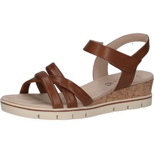 Caprice Keilsandalette, Sommerschuh, Sandale, Keilabsatz, mit Klettverschluss cognac Größe 40