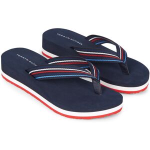 Tommy Hilfiger Zehentrenner »WEDGE STRIPES BEACH SANDAL« dunkelblau Größe 40