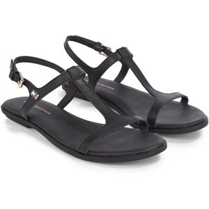 Tommy Hilfiger Riemchensandale »TH FLAT SANDAL« schwarz Größe 37