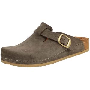 MUBB Clog, Basic, Sommerschuh, Schlappen, Hausschuh in Weite G (=weit) taupe Größe 36