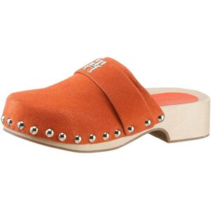 Tommy Hilfiger Clog »TH CLOG SUEDE«, mit glänzenden Nieten orange Größe 39