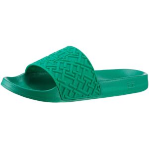 Tommy Hilfiger Pantolette »TH MONOGRAM POOL SLIDE« grün Größe 38